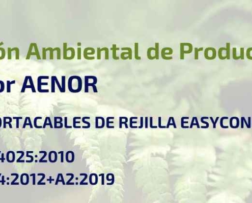Declaración Ambiental de Producto emitida por AENOR para las bandejas portacables de Valdinox